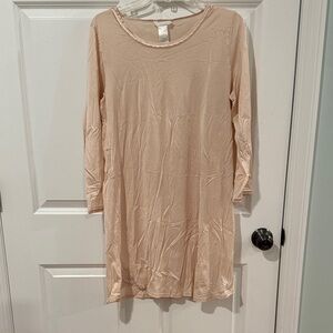 Hanro Long Sleeve Nightgown-Light Pink